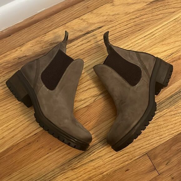 Bueno brown leather Florida Chelsea Boots pull on size 37 / US 7-7.5 - Picture 5 of 13